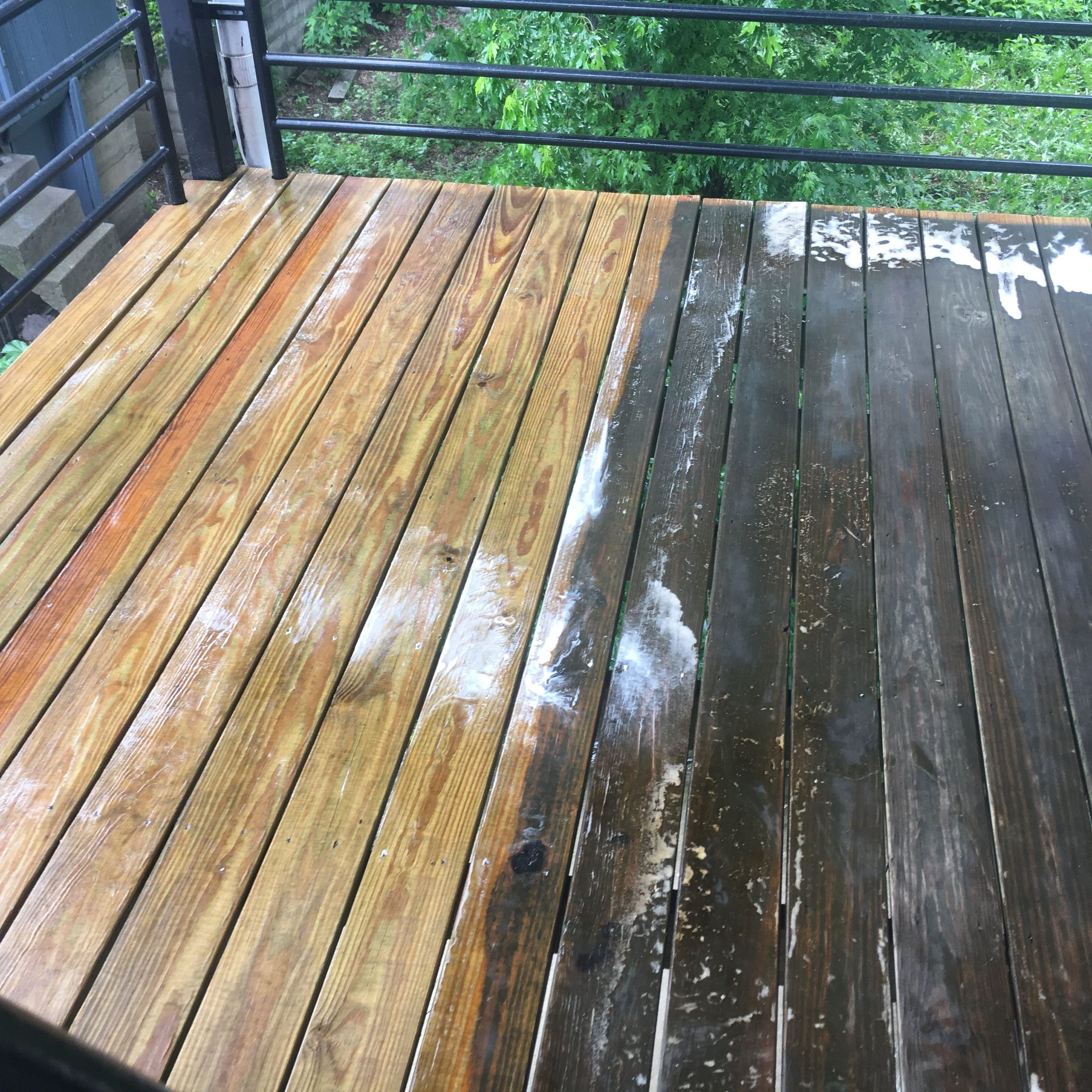 SuperiorSoftWashSC Before & After. Deck Cleaning